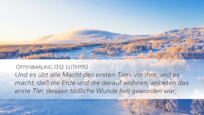 Offenbarung 13:12 LUTH1912 Bible Verse Image