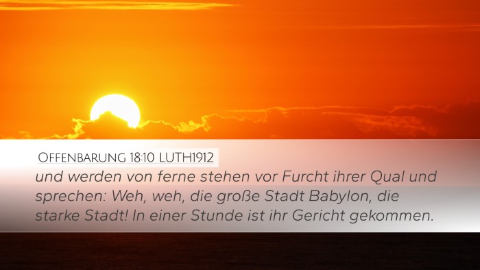 Offenbarung 18:10 LUTH1912 Bible Verse Image