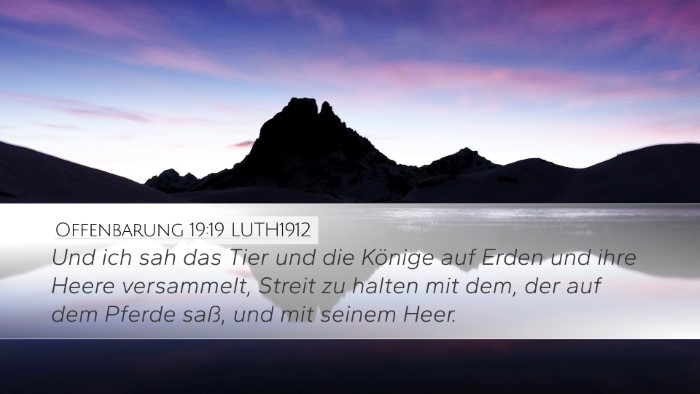Offenbarung 19:19 LUTH1912 Bible Verse Image