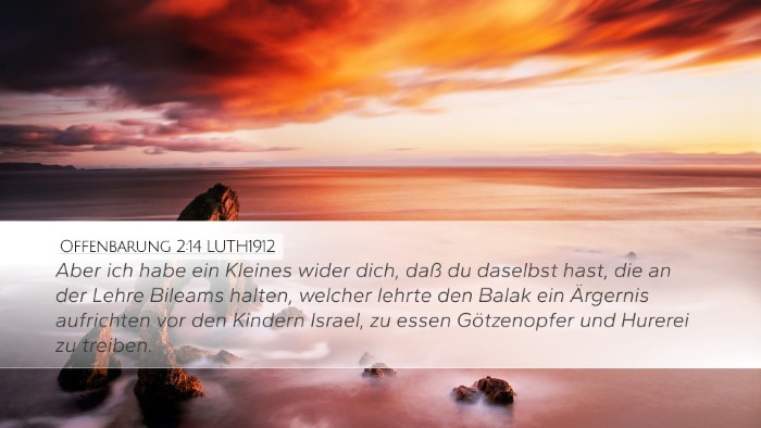 Offenbarung 2:14 LUTH1912 Bible Verse Image