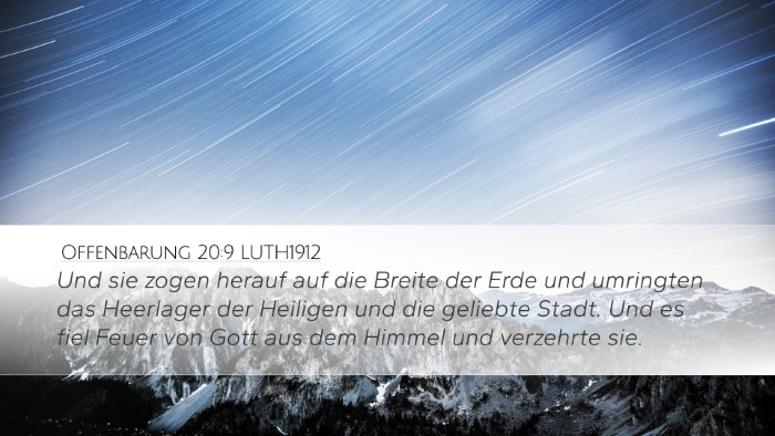 Offenbarung 20:9 LUTH1912 Bible Verse Image