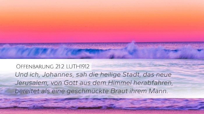 Offenbarung 21:2 LUTH1912 Bible Verse Image