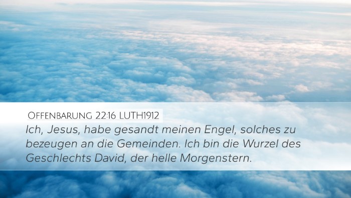 Offenbarung 22:16 LUTH1912 Bible Verse Image