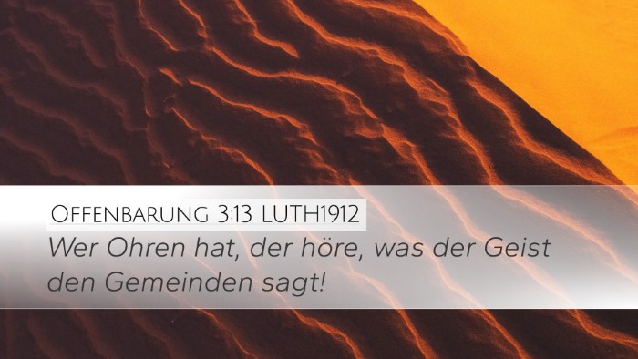 Offenbarung 3:13 LUTH1912 Desktop Wallpaper - Wer Ohren hat, der höre, was der Geist den - Desktop Bible Verse Wallpaper