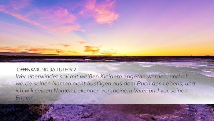 Offenbarung 3:5 LUTH1912 Bible Verse Image