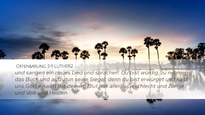 Offenbarung 5:9 LUTH1912 Bible Verse Image