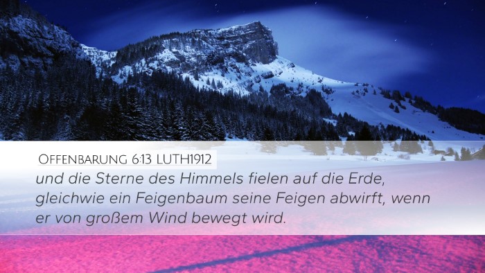 Offenbarung 6:13 LUTH1912 Desktop Wallpaper - und die Sterne des Himmels fielen auf die Erde, - Desktop Bible Verse Wallpaper