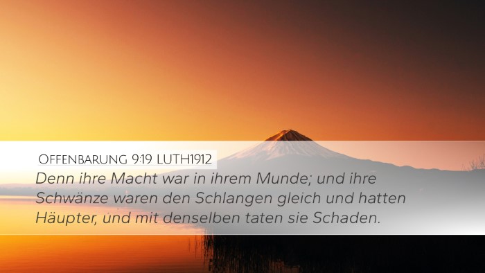 Offenbarung 9:19 LUTH1912 Bible Verse Image