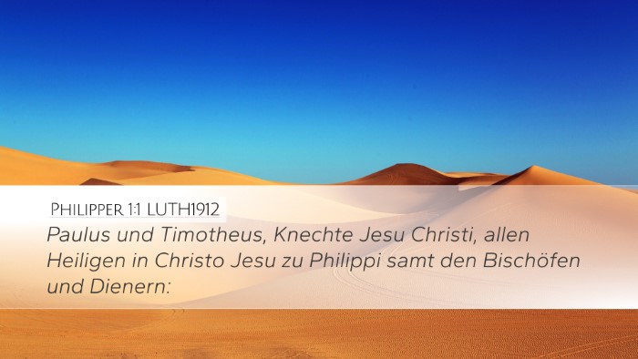 Philipper 1:1 LUTH1912 Bible Verse Image