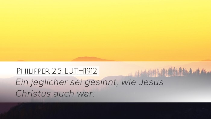 Philipper 2:5 LUTH1912 Bible Verse Image