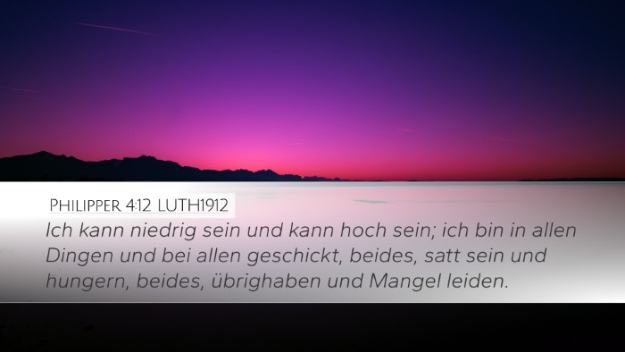 Philipper 4:12 LUTH1912 Bible Verse Image