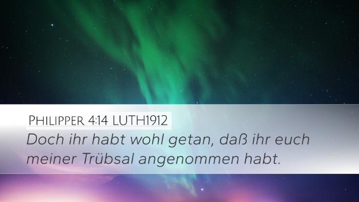 Philipper 4:14 LUTH1912 Bible Verse Image