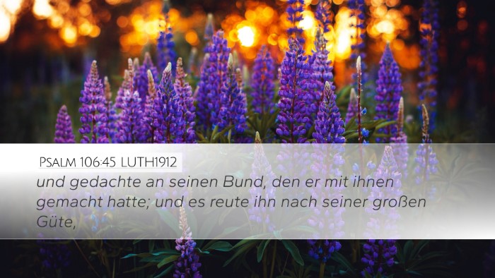 Psalm 106:45 LUTH1912 Bible Verse Image