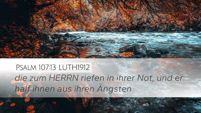 Psalm 107:13 LUTH1912 Bible Verse Image