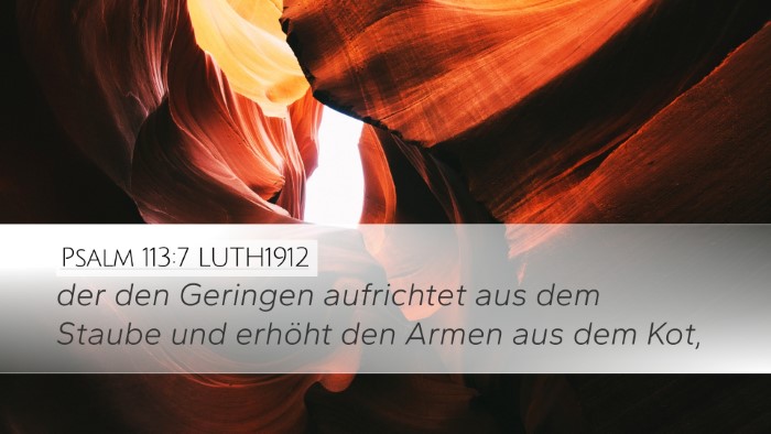 Psalm 113:7 LUTH1912 Bible Verse Image