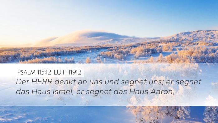 Psalm 115:12 LUTH1912 Bible Verse Image