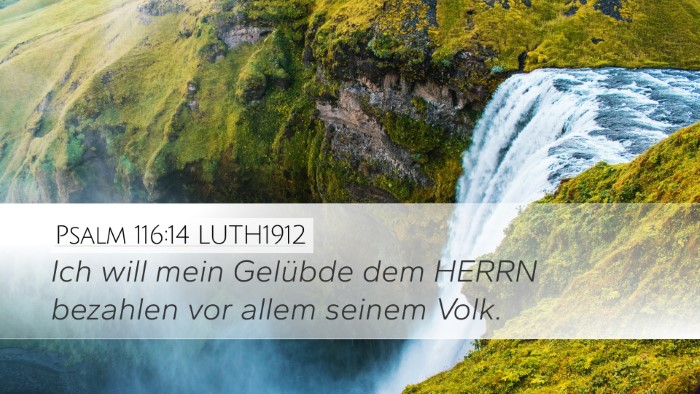 Psalm 116:14 LUTH1912 Bible Verse Image