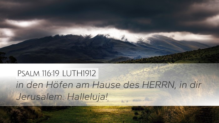 Psalm 116:19 LUTH1912 Bible Verse Image