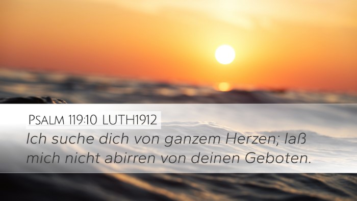 Psalm 119:10 LUTH1912 Bible Verse Image