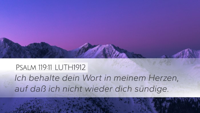 Psalm 119:11 LUTH1912 Bible Verse Image
