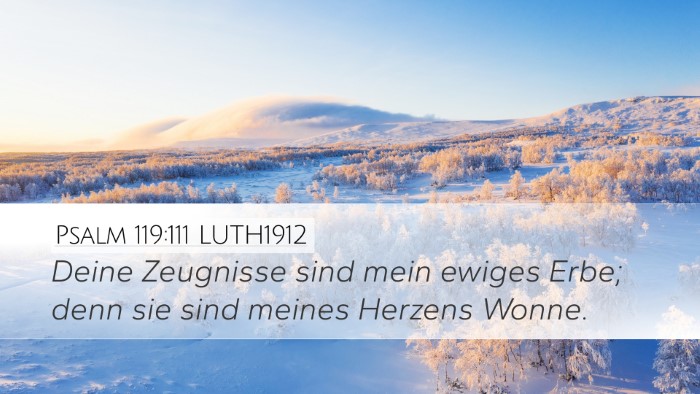 Psalm 119:111 LUTH1912 Bible Verse Image