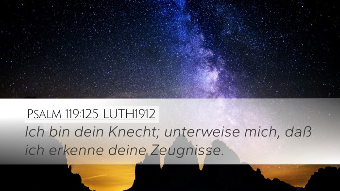 Psalm 119:125 LUTH1912 Bible Verse Image
