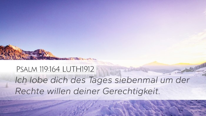 Psalm 119:164 LUTH1912 Bible Verse Image
