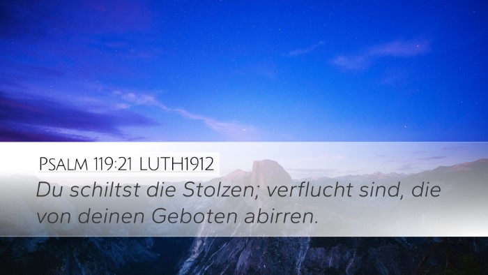 Psalm 119:21 LUTH1912 Bible Verse Image