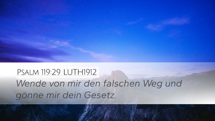 Psalm 119:29 LUTH1912 Bible Verse Image