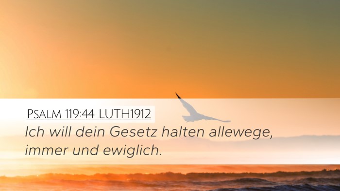 Psalm 119:44 LUTH1912 Bible Verse Image