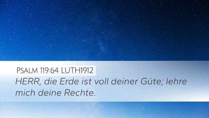 Psalm 119:64 LUTH1912 Bible Verse Image