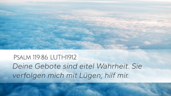 Psalm 119:86 LUTH1912 Bible Verse Image