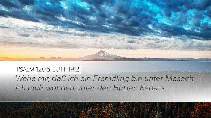 Psalm 120:5 LUTH1912 Bible Verse Image
