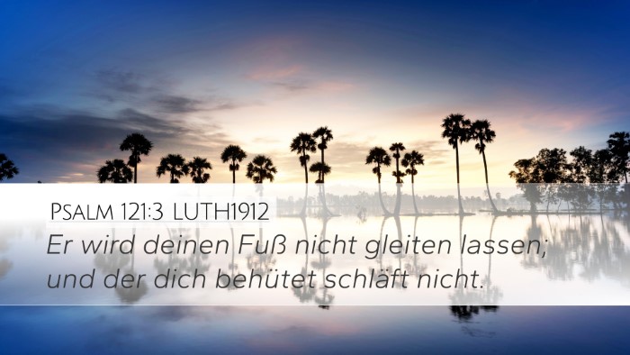 Psalm 121:3 LUTH1912 Bible Verse Image