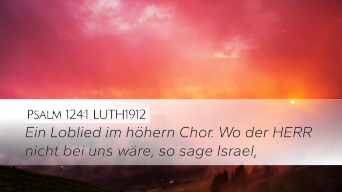 Psalm 124:1 LUTH1912 Bible Verse Image