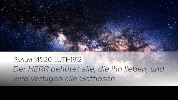 Psalm 145:20 LUTH1912 Bible Verse Image