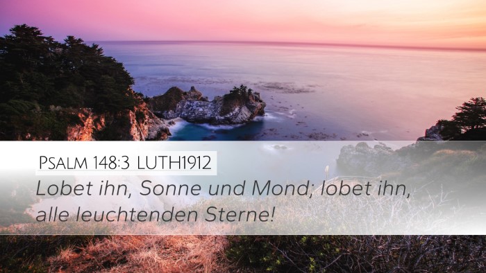 Psalm 148:3 LUTH1912 Bible Verse Image