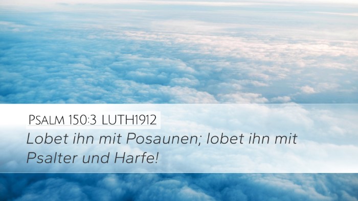Psalm 150:3 LUTH1912 Bible Verse Image