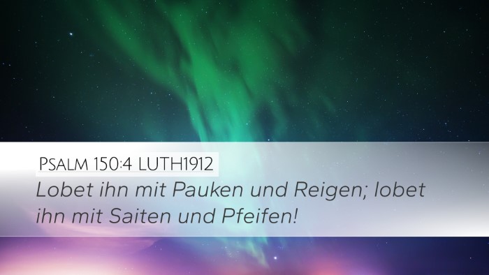 Psalm 150:4 LUTH1912 Bible Verse Image