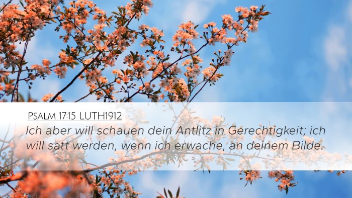 Psalm 17:15 LUTH1912 Bible Verse Image