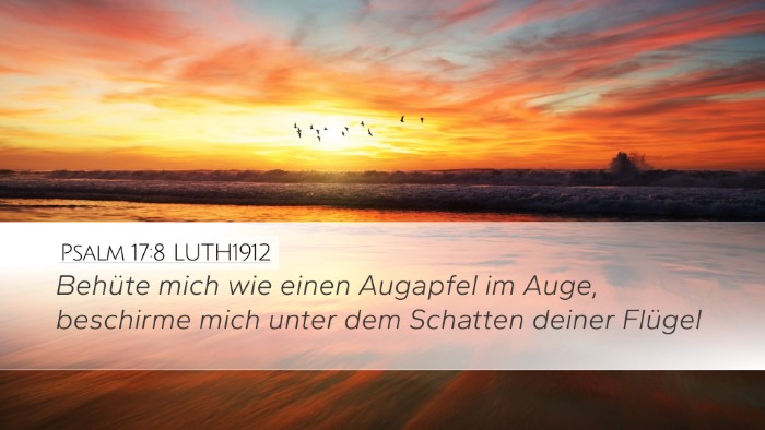 Psalm 17:8 LUTH1912 Bible Verse Image