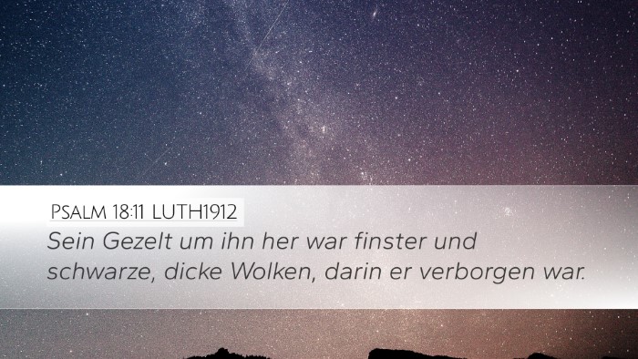 Psalm 18:11 LUTH1912 Bible Verse Image
