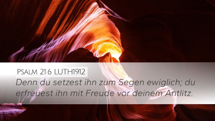 Psalm 21:6 LUTH1912 Bible Verse Image