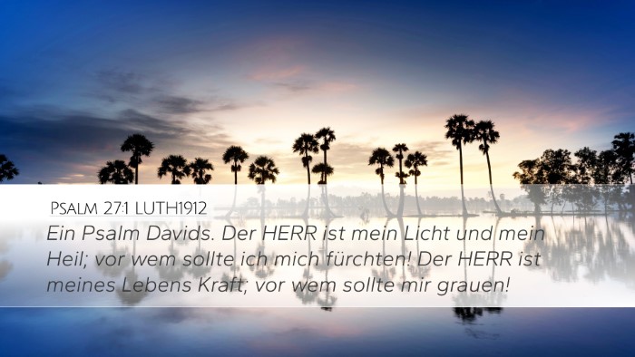Psalm 27:1 LUTH1912 Bible Verse Image