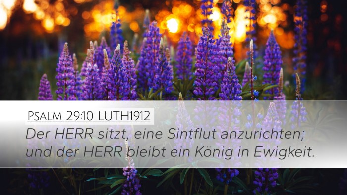 Psalm 29:10 LUTH1912 Bible Verse Image