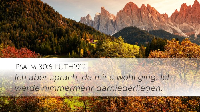 Psalm 30:6 LUTH1912 Bible Verse Image