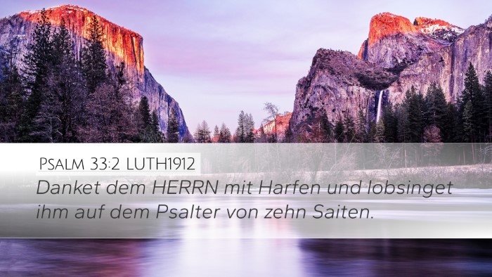 Psalm 33:2 LUTH1912 Bible Verse Image