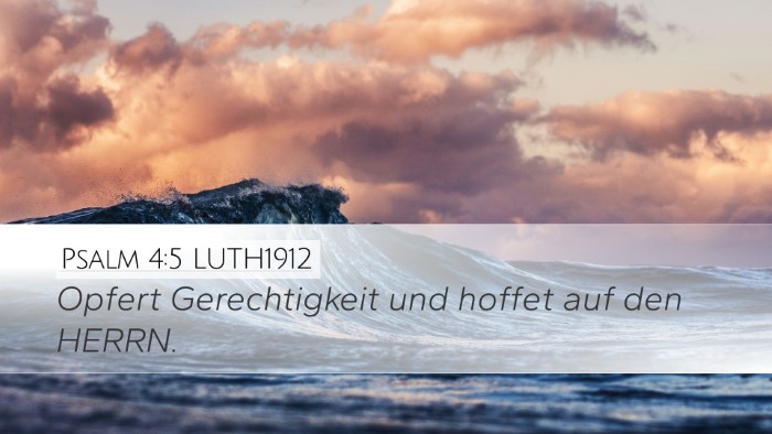 Psalm 4:5 LUTH1912 Bible Verse Image