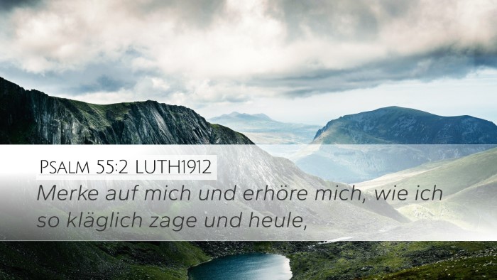 Psalm 55:2 LUTH1912 Bible Verse Image