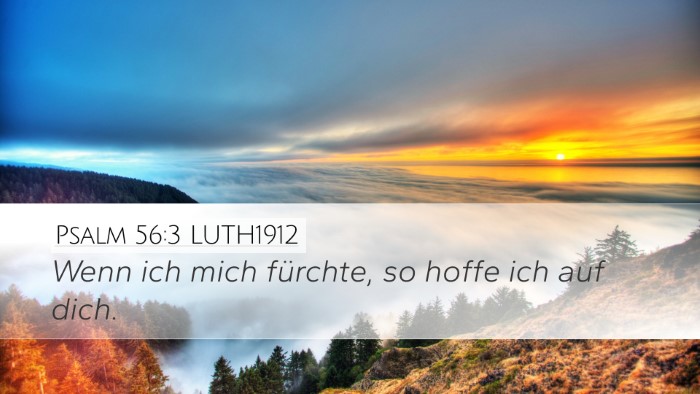 Psalm 56:3 LUTH1912 Bible Verse Image